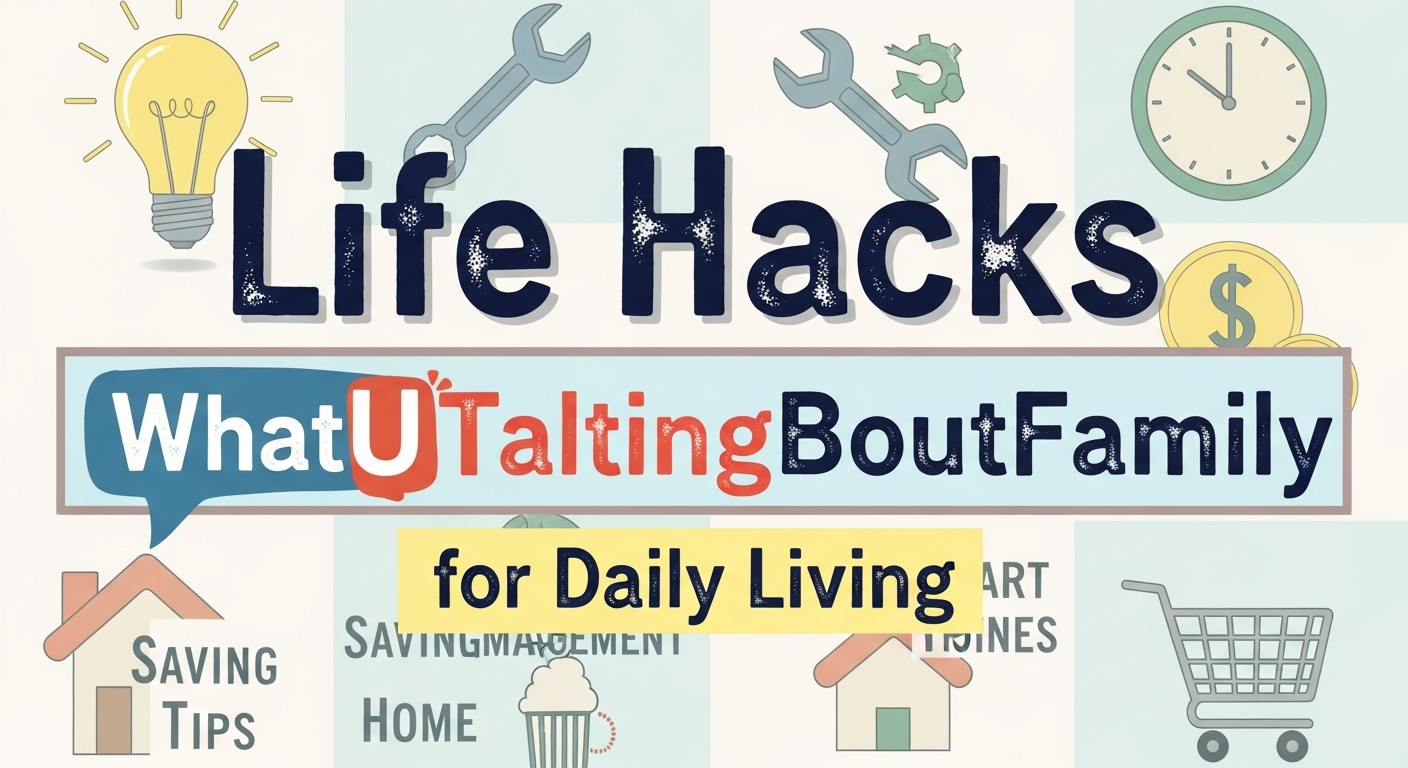 Life Hacks WhatUTalkingBoutFamily for Daily Living